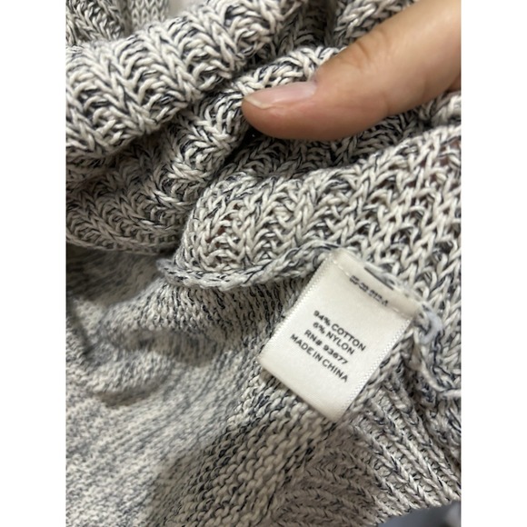 Stylus Womens XL Gray Marled Open Front Cardigan Cotton Blend 3/4 Sleeve Sweater - Picture 7 of 8